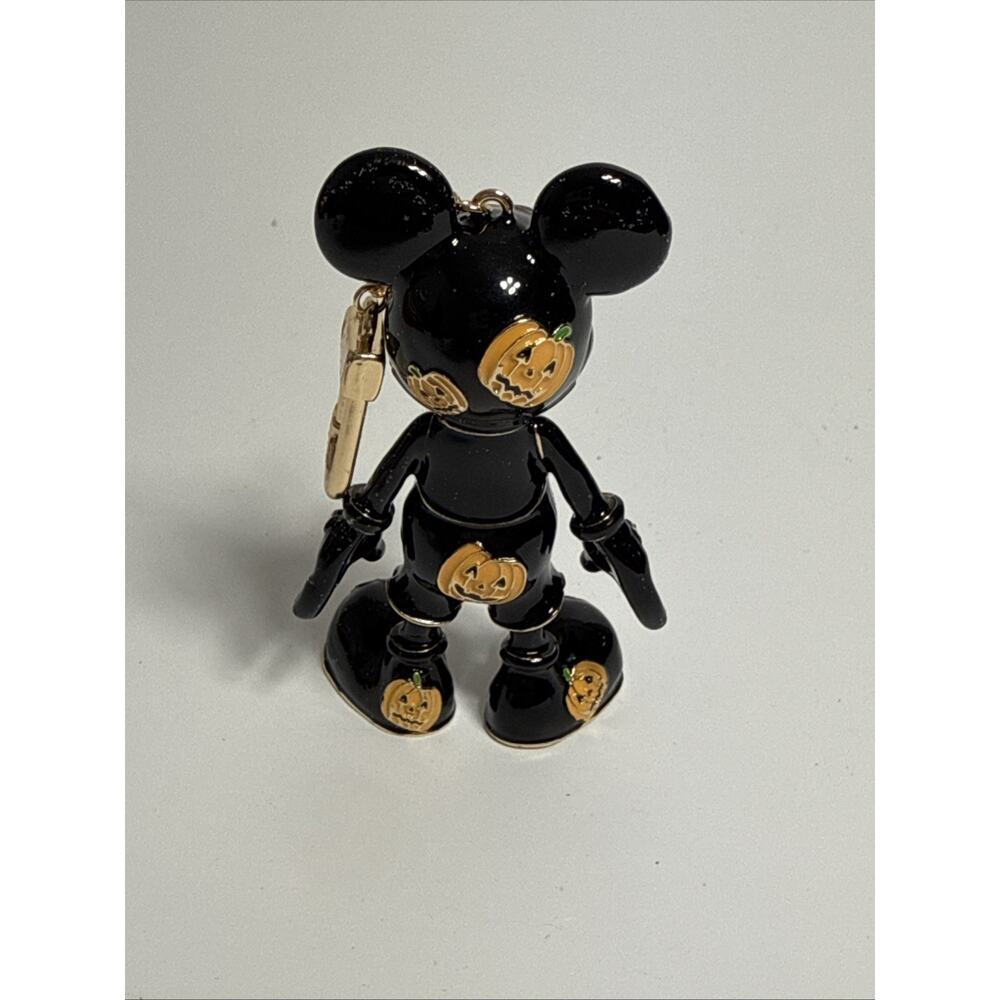 Disney Mickey Mouse Black Orange Jack-O-Lanterns Keychain Charm Baublebar NIB - Picture 5 of 5